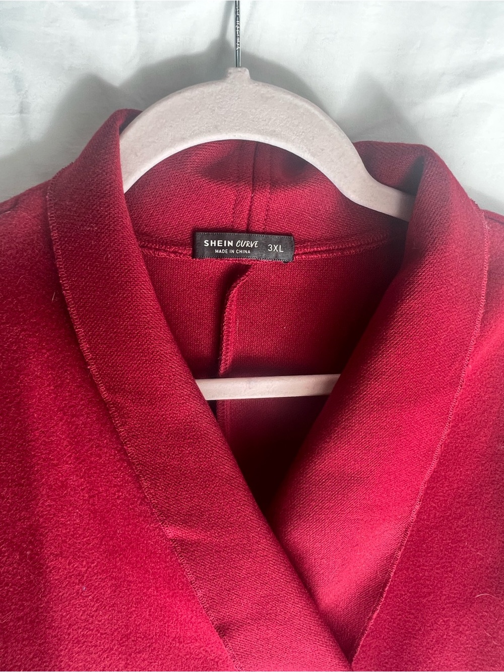 SHEIN Burgundy Wrap-Front Women's Jacket - Picture 2 of 4